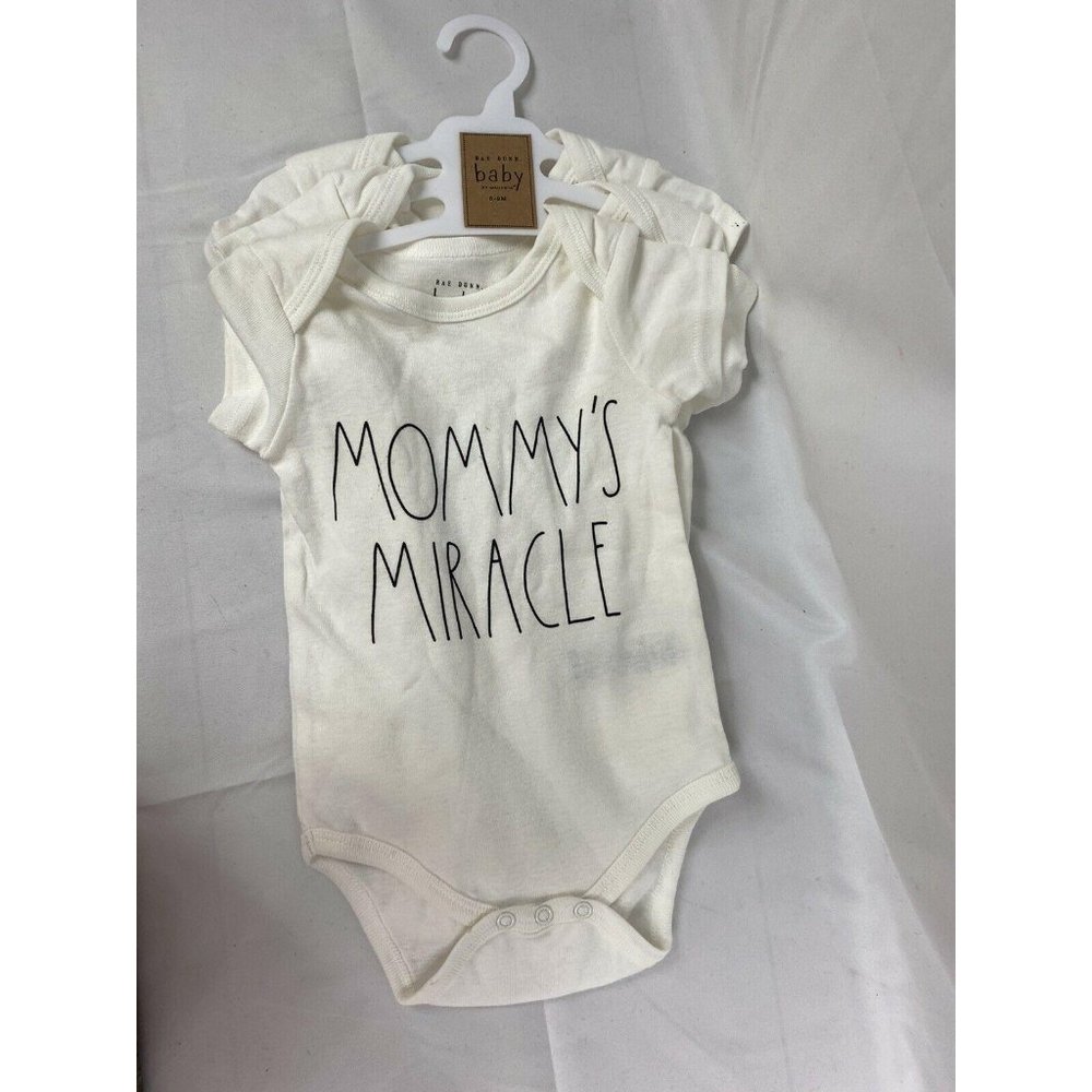 RAE DUNN Baby Bodysuits Set 6-9 Months Boys Girls